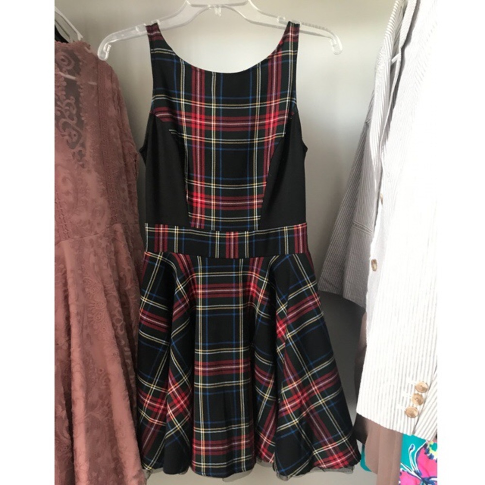 Plaid Christmas Party Dress